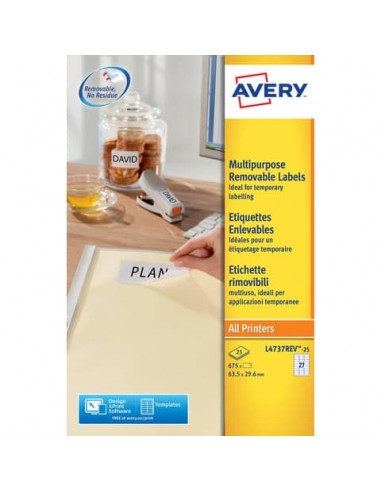 Etichette bianche rimovibili AVERY 17