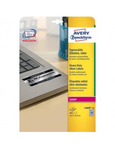 Etichette permanenti poliestere argento Avery 45