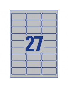 Etichette permanenti poliestere argento Avery 63