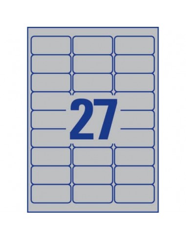 Etichette permanenti poliestere argento Avery 63