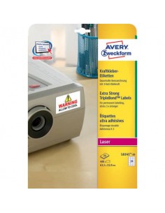 Etichette bianche superaderenti Avery poliestere 63