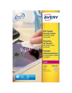 Etichette bianche antimanomissione Avery 45