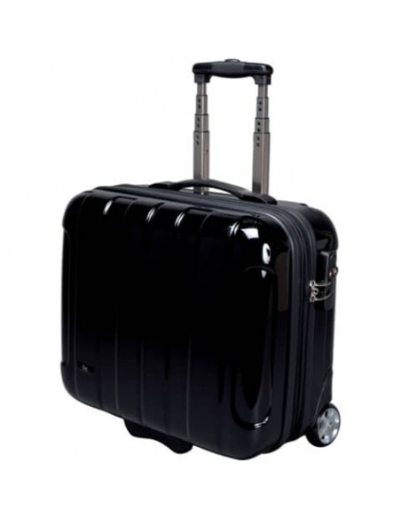 Trolley portadocumenti JSA in policarbonato 43x21x40 cm nero 45513