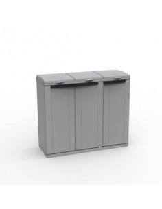 Armadietto a tre ante raccolta rifiuti TERRY EcoLine 3 - compatibile con contenitori serie ecobin - 1003056