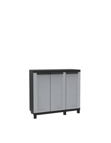 Armadietto a tre ante TERRY Twist Black 102B grigio/nero 102x39x91