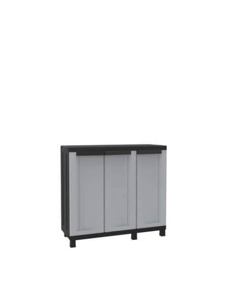 Armadietto a tre ante TERRY Twist Black 102B grigio/nero 102x39x91