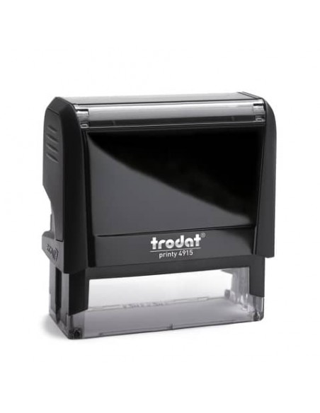 Timbro autoinchiostrante personalizzabile a 7 righe TRODAT PRINTY 4915 in plastica 70x25 mm nero - 47587
