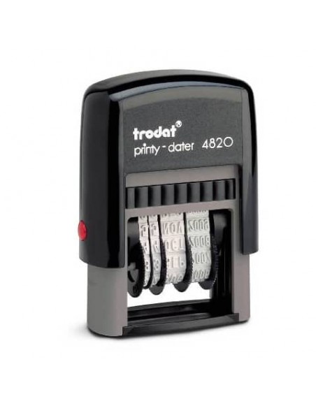 Datario autoinchiostrante TRODAT PRINTY 4820 in plastica 4 mm nero 74008