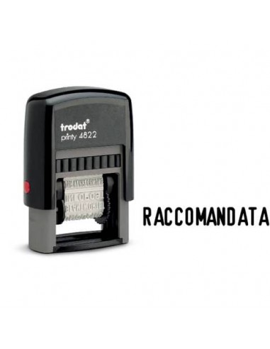 Polinome autoinchiostrante con 12 diciture commerciali TRODAT PRINTY 4822 74051