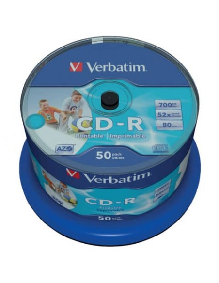 CD-R AZO Verbatim 52x 700 MB spindle case da 50 cd - 43438