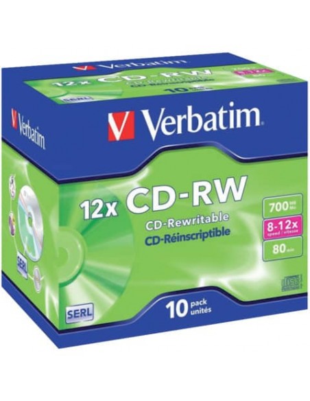 CD-RW Verbatim 12x 700 MB  Conf. 10 pezzi - 43148