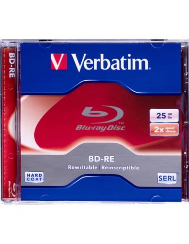 Blu-Ray BD-RE Verbatim 25 GB 2x Jewel Case conf. da 5 - 43615