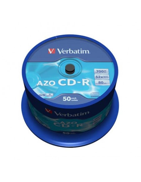 CD-R AZO Verbatim 52x 700 MB Spindle Case da 50 cd-r - 43343
