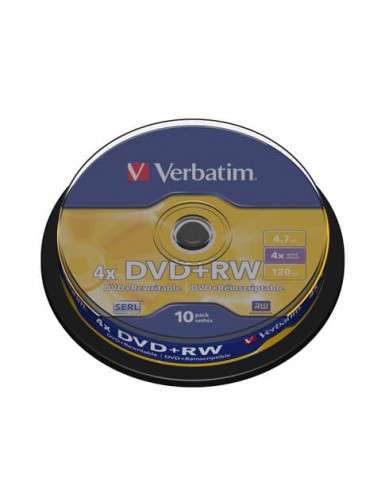DVD+RW Verbatim 4.7 GB  in confezione da 10 dvd-rw - 43488