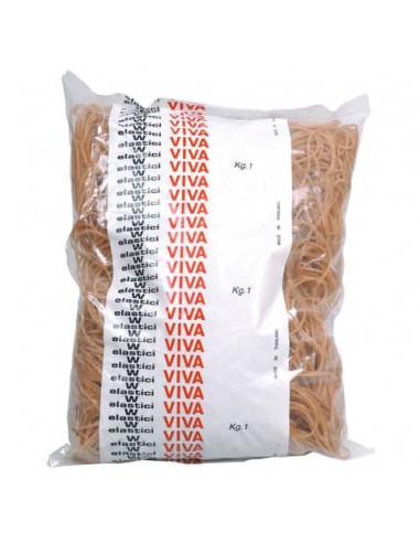 Elastici Viva in busta in gomma naturale ambra 40 mm conf. 1000 gr - EN040