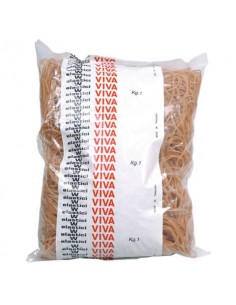 Elastici Viva in busta in gomma naturale ambra 60 mm conf. 1000 gr - EN060
