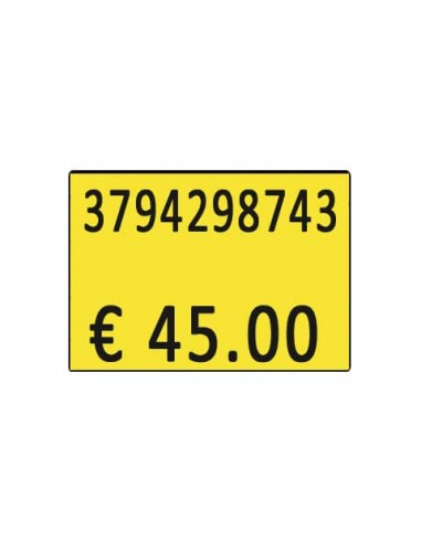 Etichette per prezzatrice Printex f.to 26x19 mm giallo removibili conf 10 rotoli da 600 etich. - B10/2619/FRG