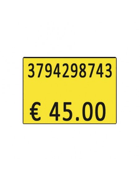 Etichette per prezzatrice Printex f.to 26x19 mm giallo removibili conf 10 rotoli da 600 etich. - B10/2619/FRG