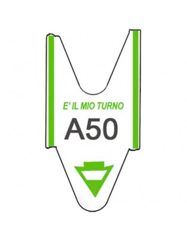 Rotolo tagliandi per eliminacode Printex 2000 tagliandi f.to lettera + 2 cifre verde - Conf. 5 pezzi - TR/ROLL/VER