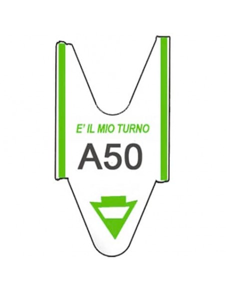 Rotolo tagliandi per eliminacode Printex 2000 tagliandi f.to lettera + 2 cifre verde - Conf. 5 pezzi - TR/ROLL/VER