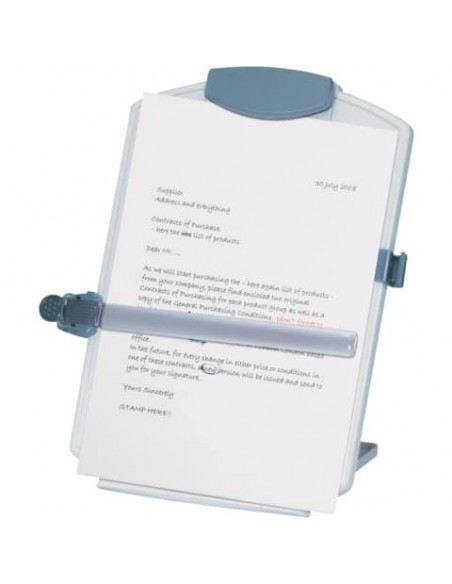 Leggio Desktop Easel Copyholder Q-Connect A4 grigio chiaro KF04521