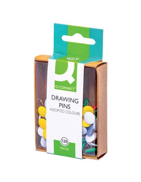 Puntine da disegno Q-Connect diametro testa 9 mm assortiti conf. da 120 - KF02020