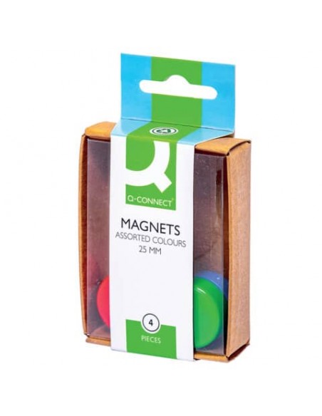 Magneti per lavagne bianche Q-Connect assortiti 30 mm conf. da 4 - KF02041