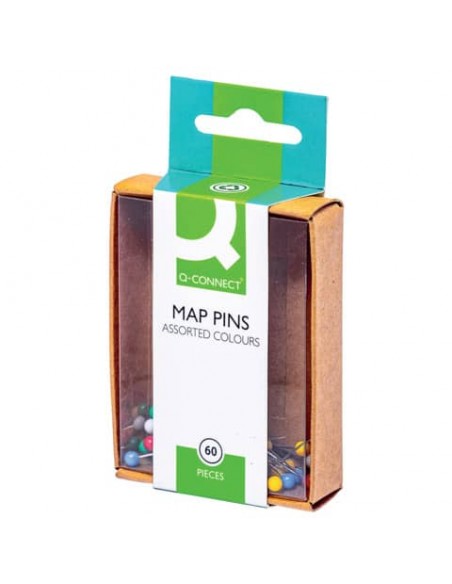 Spilli cartografici Q-Connect 15 mm colori assortiti conf. da 60 - KF02030