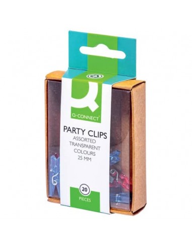 Mini-mollette fermacarte Q-Connect 25 mm colori assortiti Scatola da 20 pezzi - KF02034