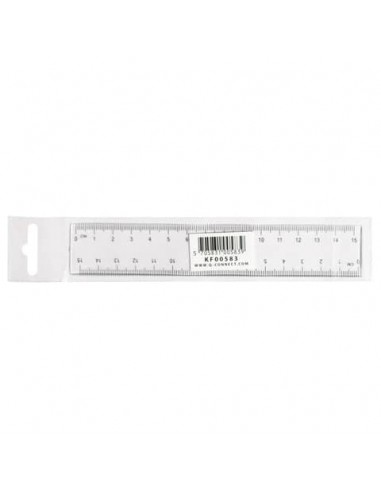 Righello Q-Connect trasparente 15 cm  KF00583