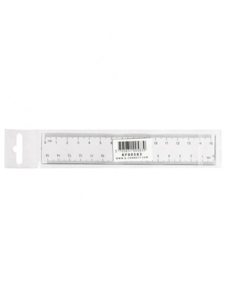 Righello Q-Connect trasparente 15 cm  KF00583