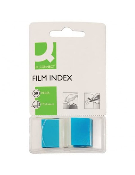 Segnapagina Q-Connect 25x45 mm blu  blocchetto da 50 - KF03632
