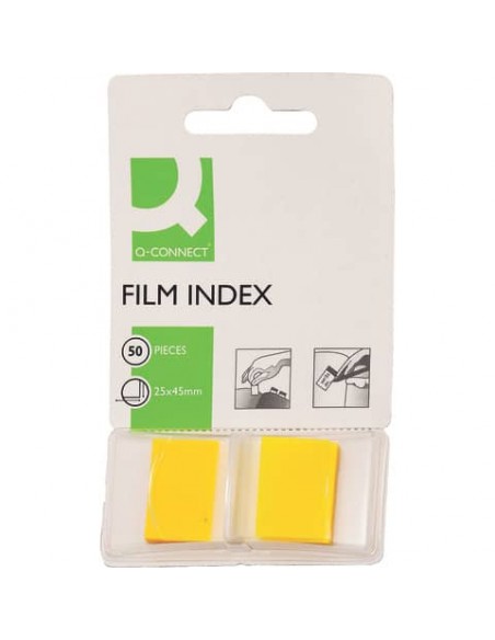 Segnapagina Q-Connect 25x45 mm giallo  blocchetto da 50 - KF03634
