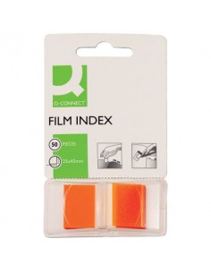 Segnapagina Q-Connect 25x45 mm arancio  blocchetto da 50 - KF03636