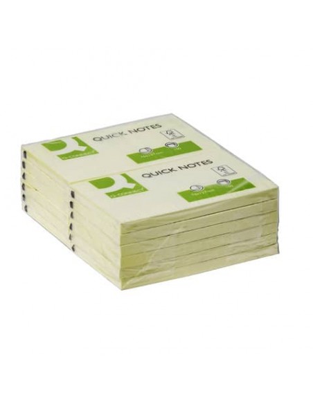 Foglietti riposizionabili Q-Connect 63 g/m² giallo 76x127 mm 12 blocchetti da 100 ff - KF10503