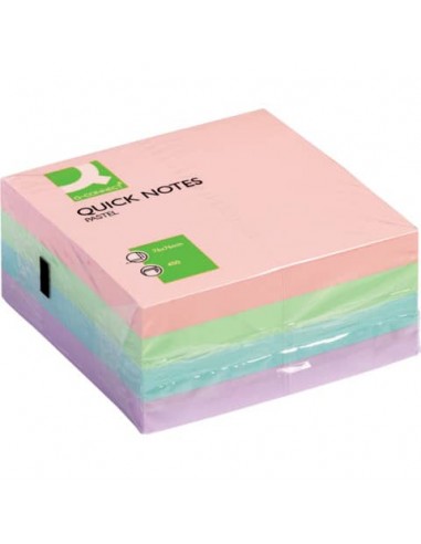 Foglietti riposizionabili Q-Connect 76x76 mm assortiti pastello blocchetto da 400 ff - KF01347