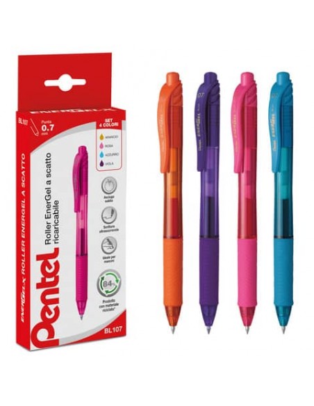 Penna roller a scatto Pentel EnerGel X 0
