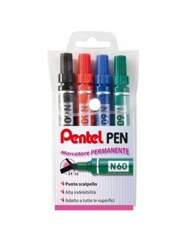 Marcatore permanente Pentel N60 con punta a scalpello 3