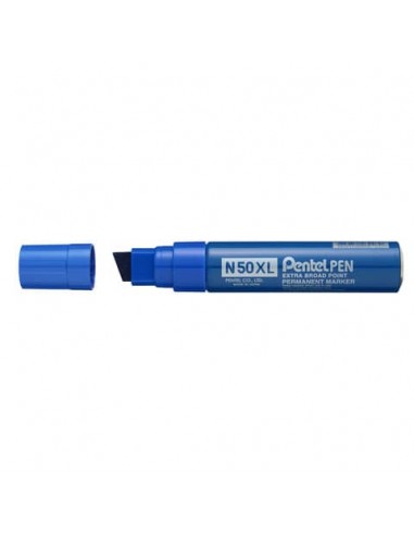 Marcatore permanente Pentel N50 XL punta a scalpello 15.4/8.0 mm blu N50XL-C