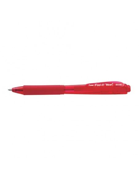 Penne a sfera a scatto Pentel Feel It Wow 1.0 mm rosso BX440-BI