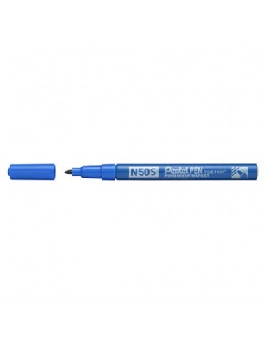Marcatore permanente Pentel Pen N50S punta conica 3.8 mm blu N50S-C