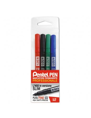 Marcatore permanente Pentel N50 Slim punta conica 3