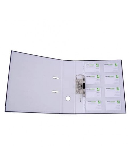 Busta perforata per biglietti da visita Q-Connect A4 trasparente Conf. 10 pezzi - KF15417