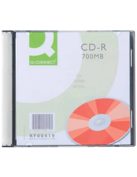 CD-R Q-Connect Slimline Jewel Case 700 MB 80 min 52X conf. da 10 pezzi - KF00419