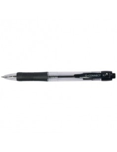 Penna a sfera a pulsante Q-Connect punta M nero conf. da 10 pezzi - KF00267