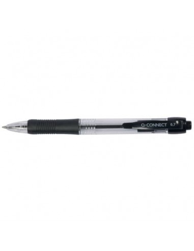 Penna a sfera a pulsante Q-Connect punta M nero conf. da 10 pezzi - KF00267
