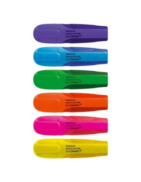 Evidenziatore Q-Connect 2-5 mm  astuccio da 6 colori - KF16042