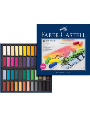 Crete morbide Faber-Castell Soft Pastels Creative Studio mini assortiti astuccio di cartone da 48 - 128248