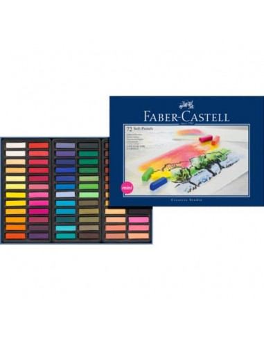Crete morbide Faber-Castell Soft Pastels Creative Studio mini assortiti astuccio di cartone da 72 - 128272