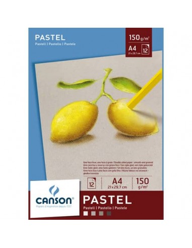 Blocco collato lato corto CANSON Dessin Couleur bianco